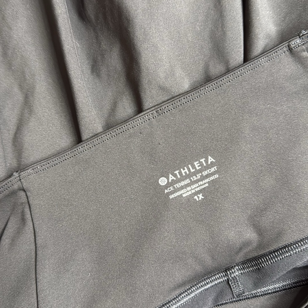 ATHLETA Black Plus Size Ace Tennis 13.5” Skort 1X - Picture 9 of 10